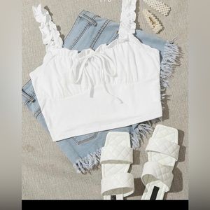 White crop top
